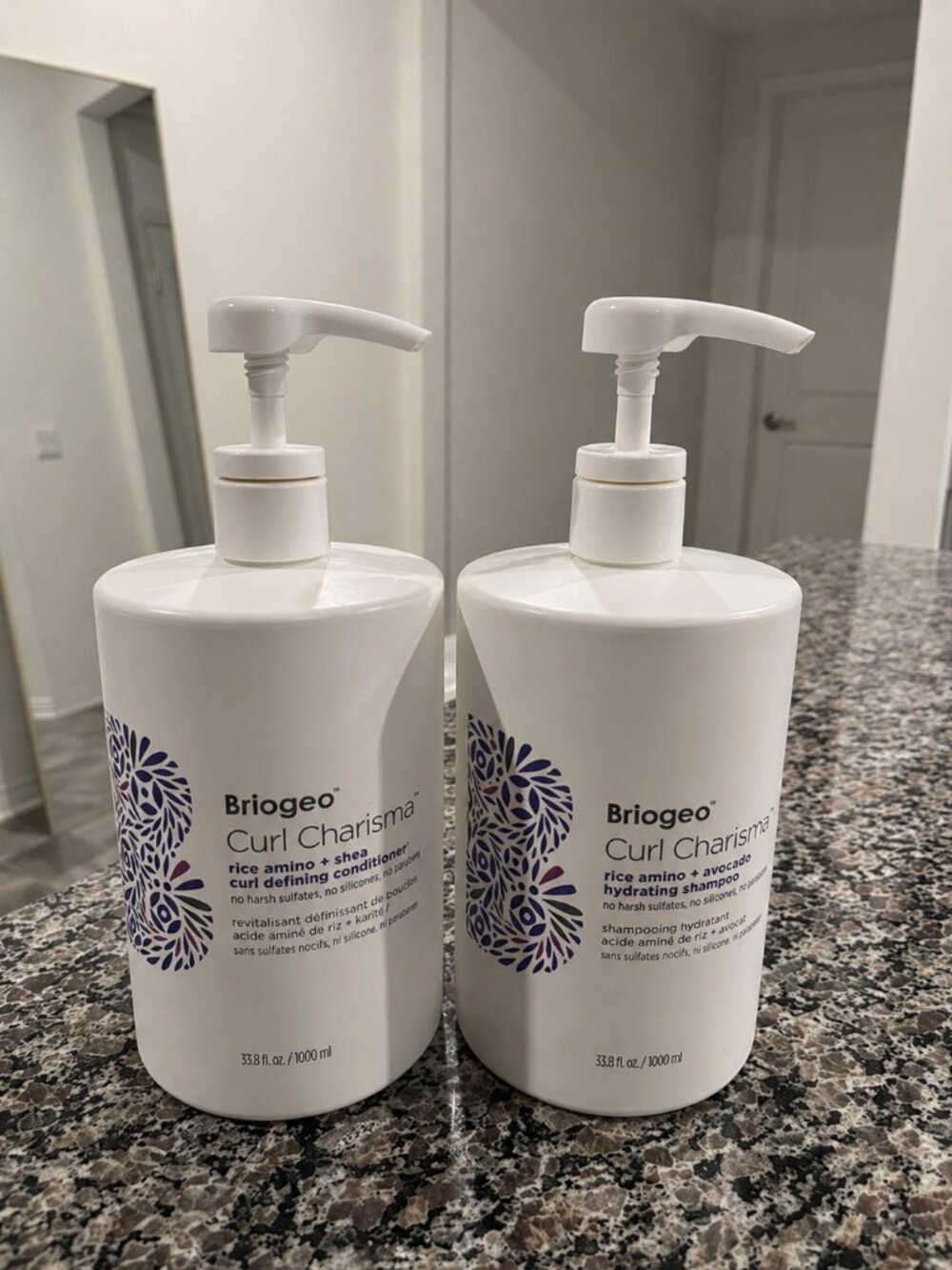 Briogeo Rice Amino + Shea Curl Defining Shampoo and Conditioner Jumbo 33.8 oz